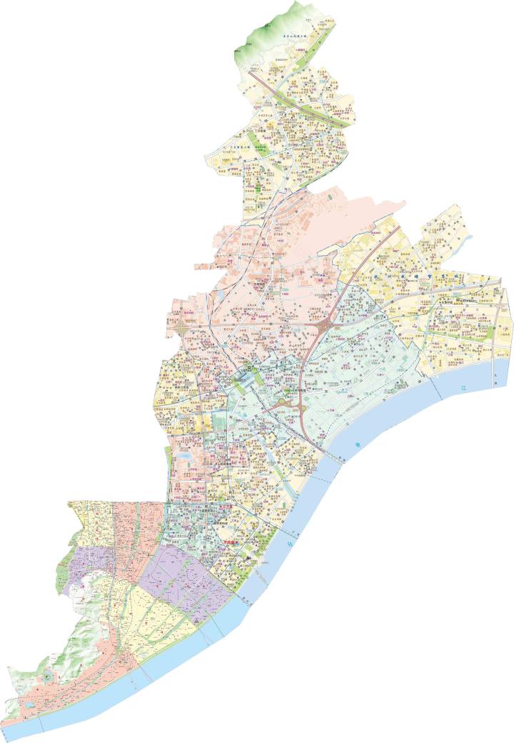 新上城"金靴子"地图双核,是钱江新城,大湖滨地区.